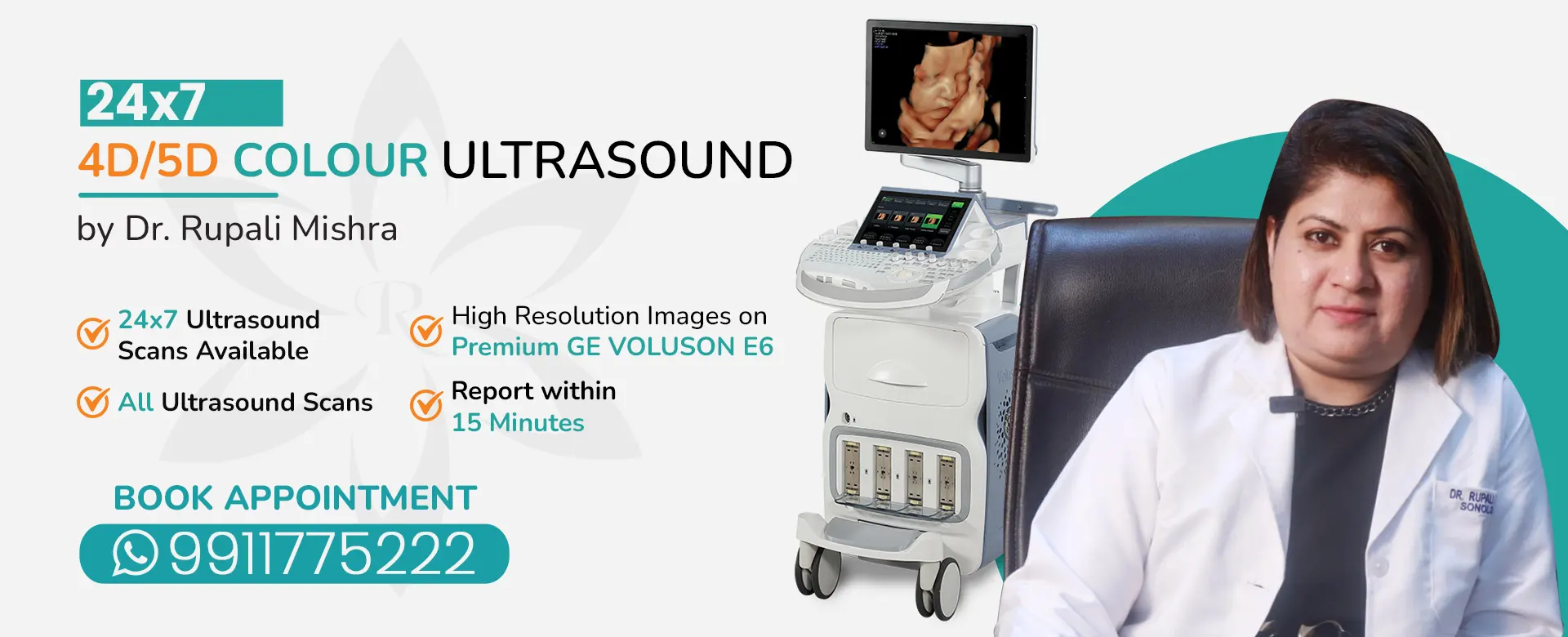 24x7 5D/4D Ultrasound by Female Doctor